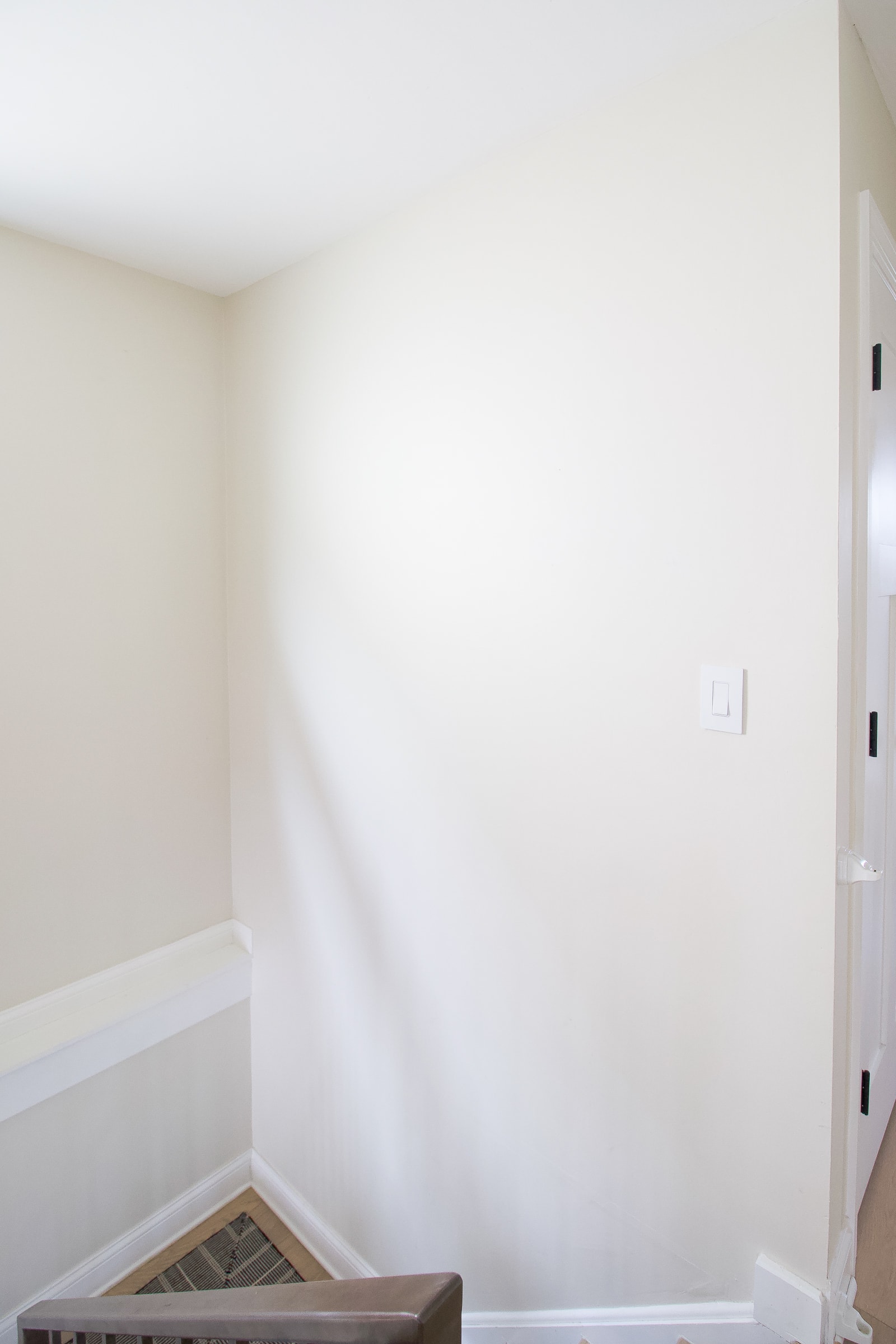 How to safely do a stairwell accent wall