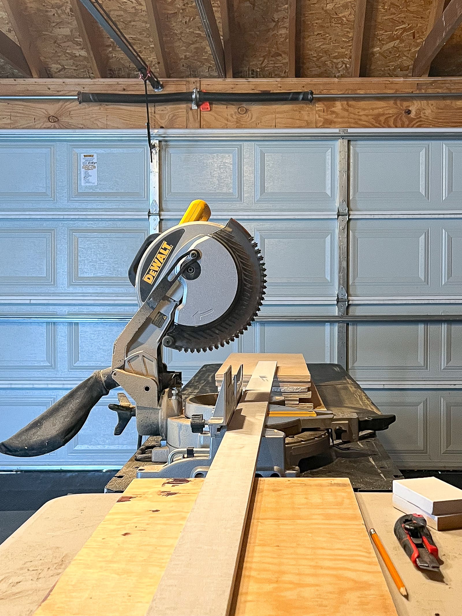 Using a miter saw to make cuts