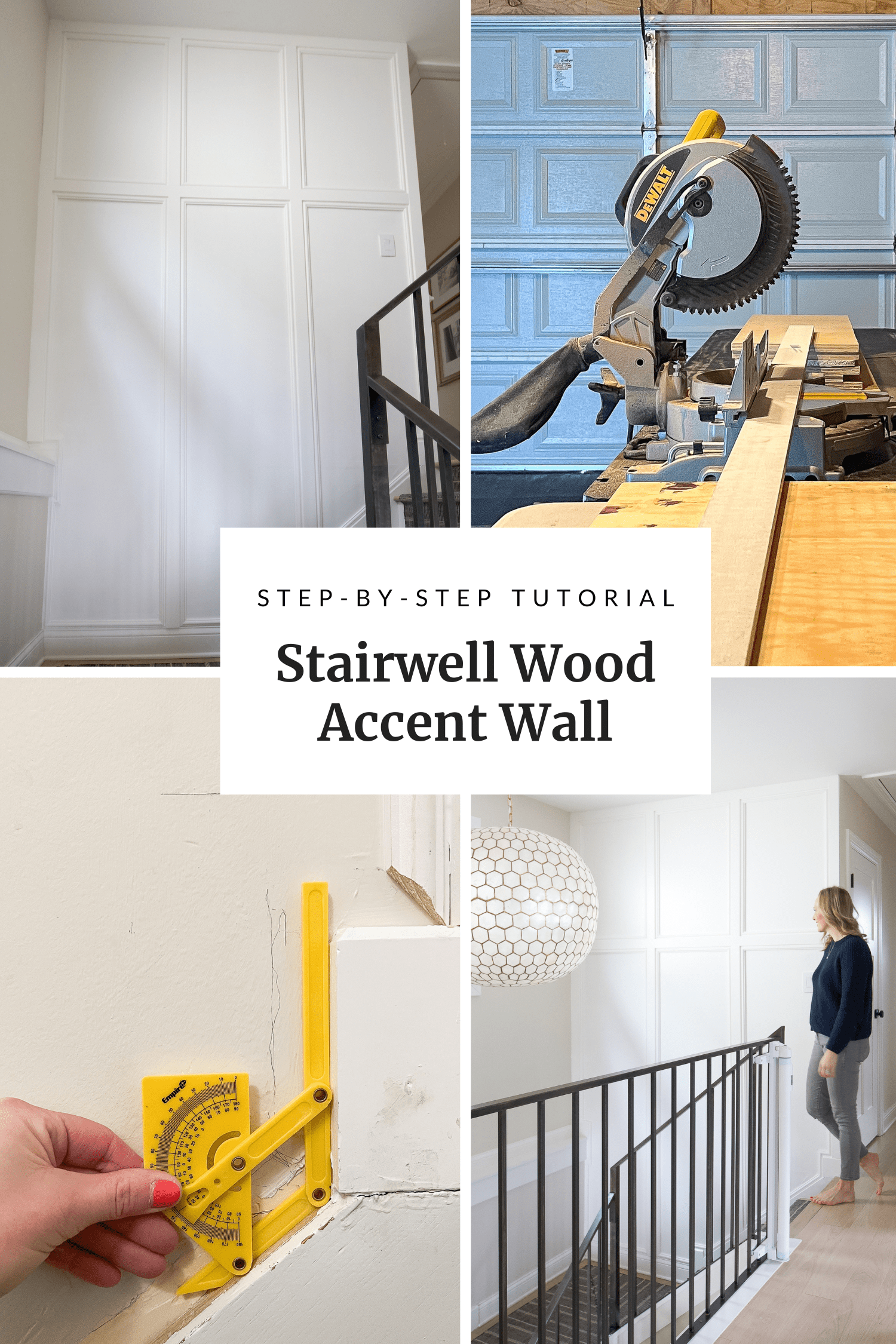 My best tips to install a stairwell accent wall using wood molding