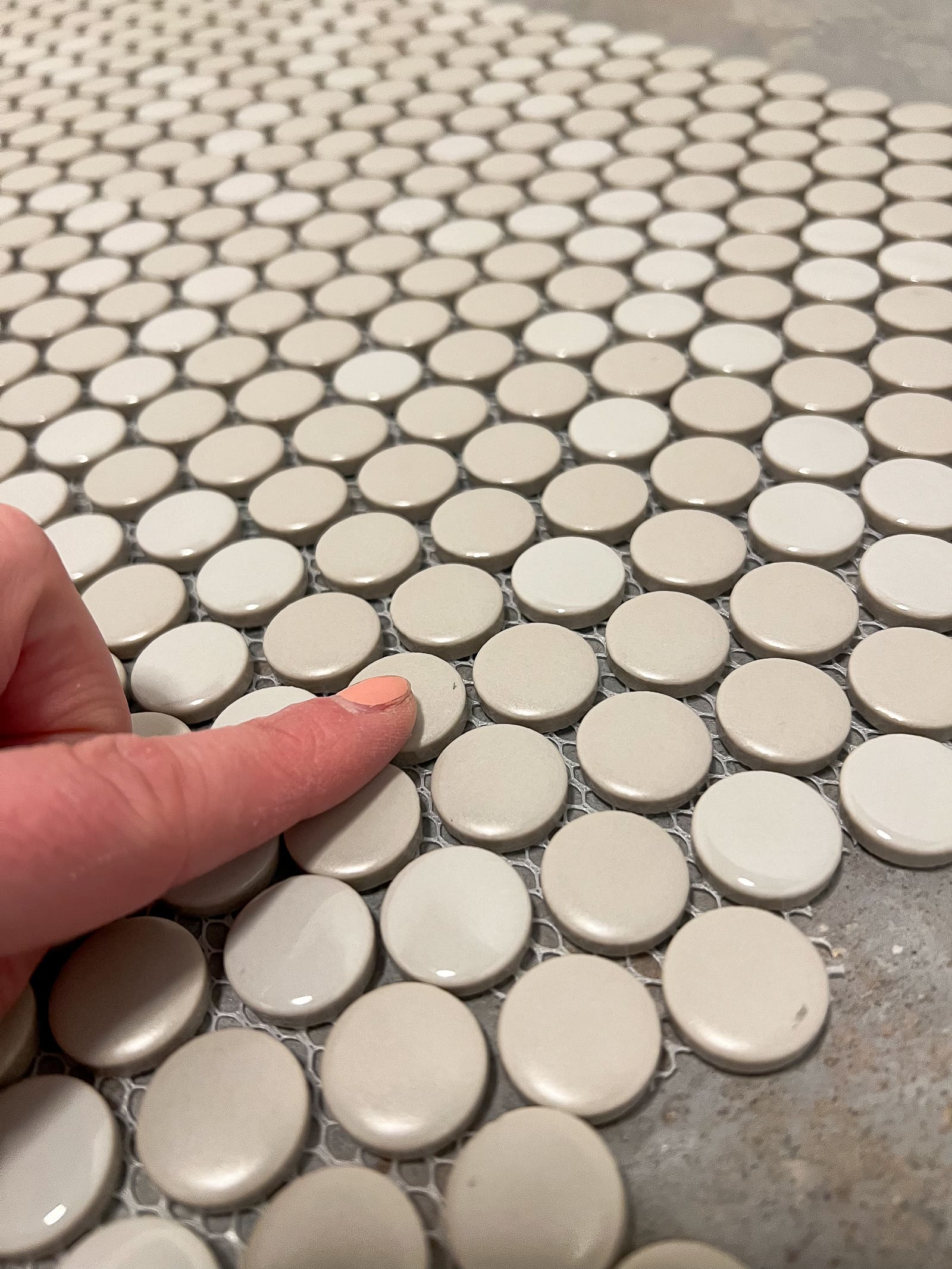 make a flower with your penny tiles