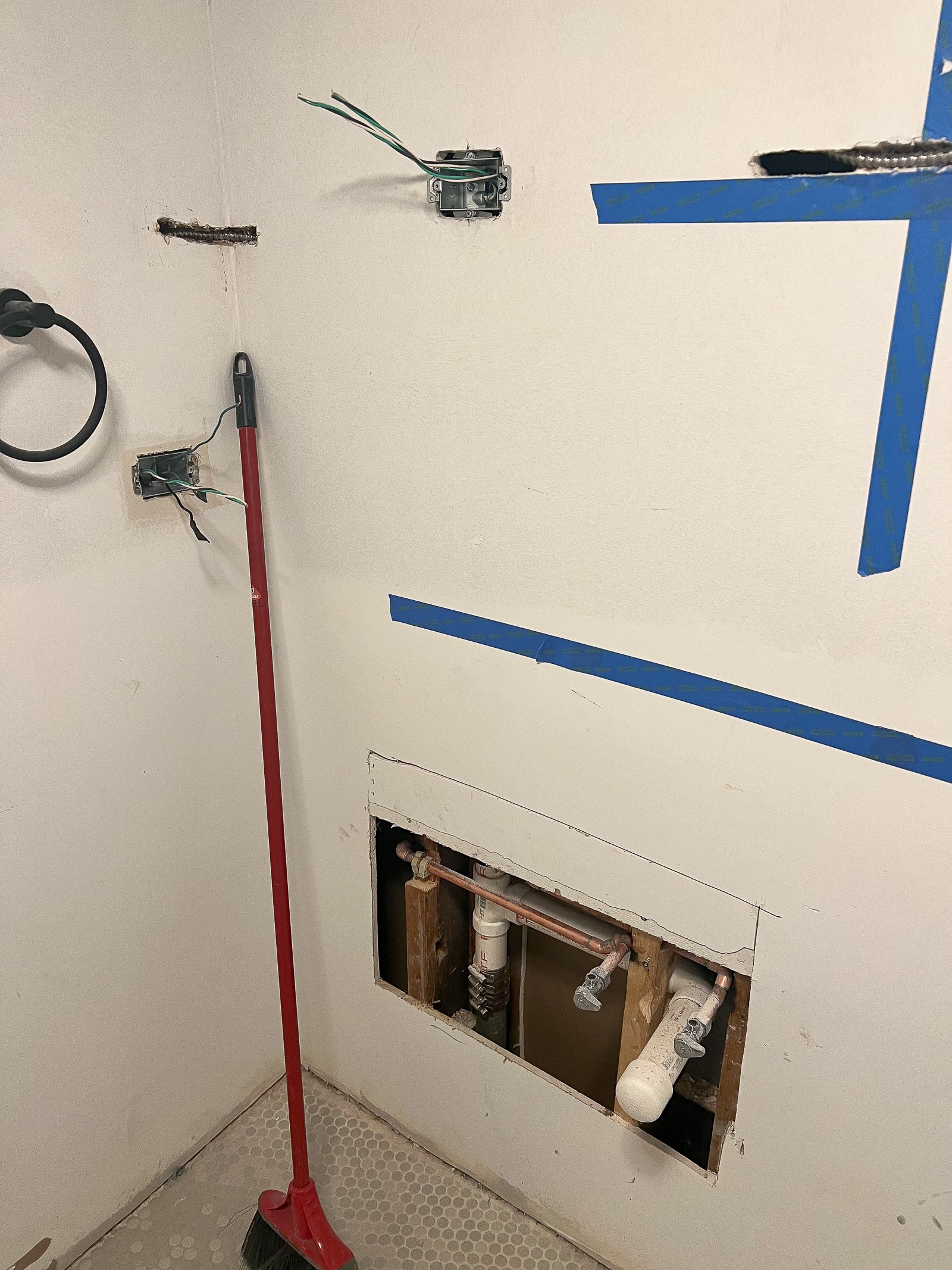 Adding plumbing and electrical to our basement bathroom