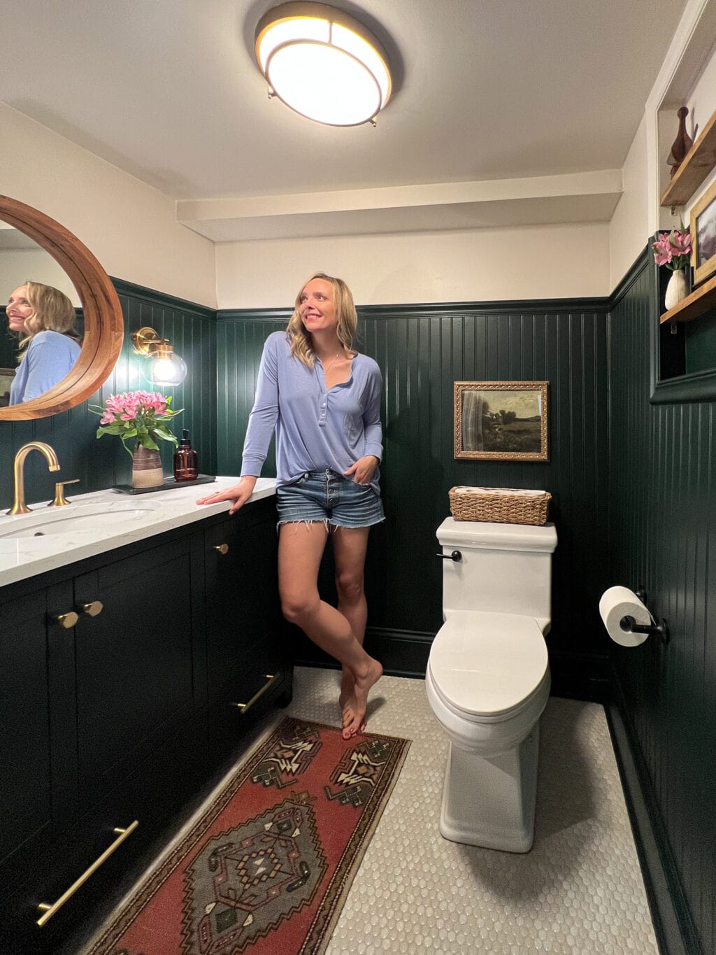 Our Dark Green Bathroom, Makeover Reveal | The DIY Playbook