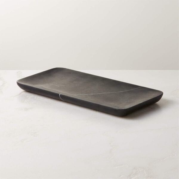 black marble vanity tray