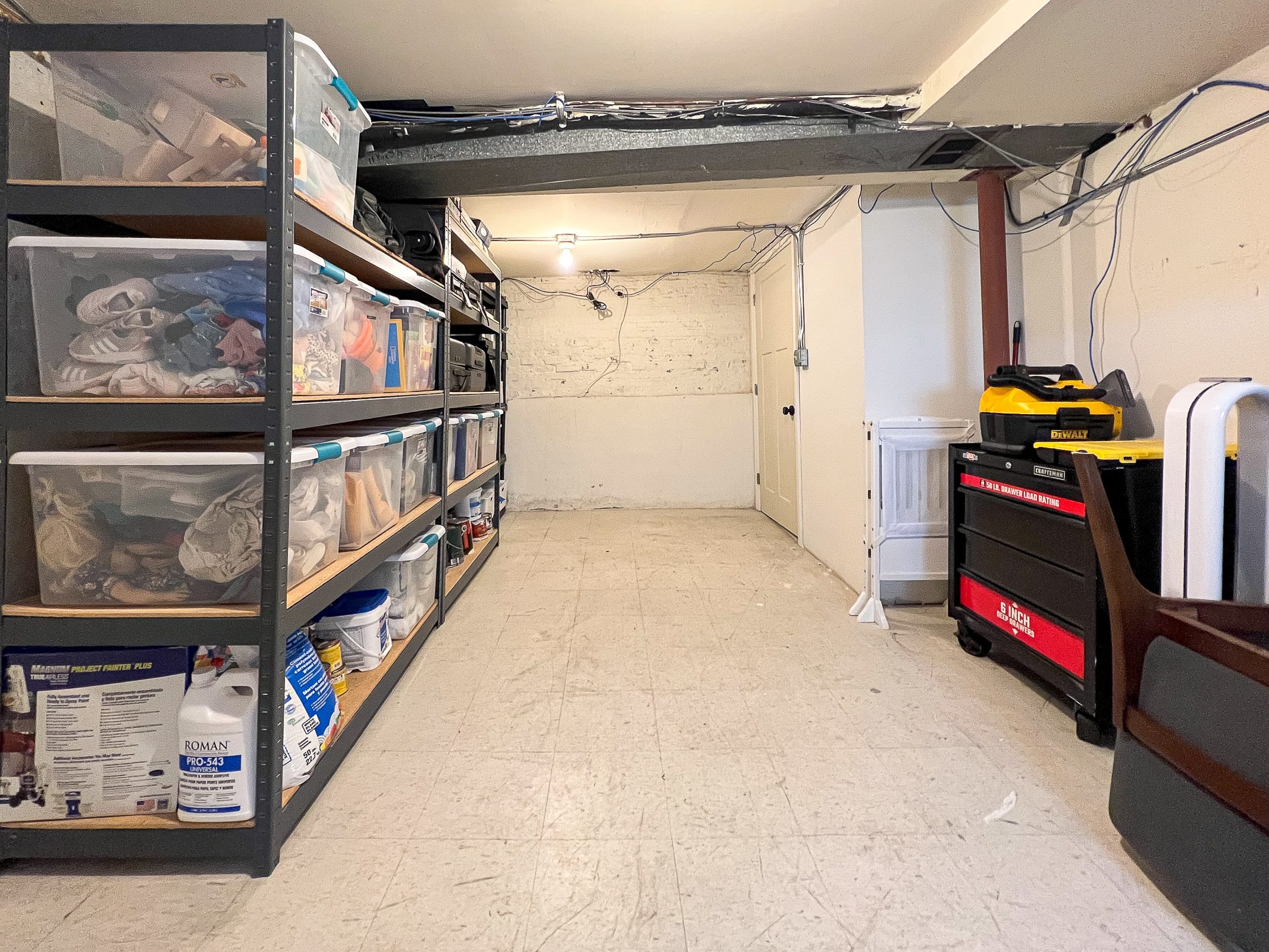 Our organized storage room