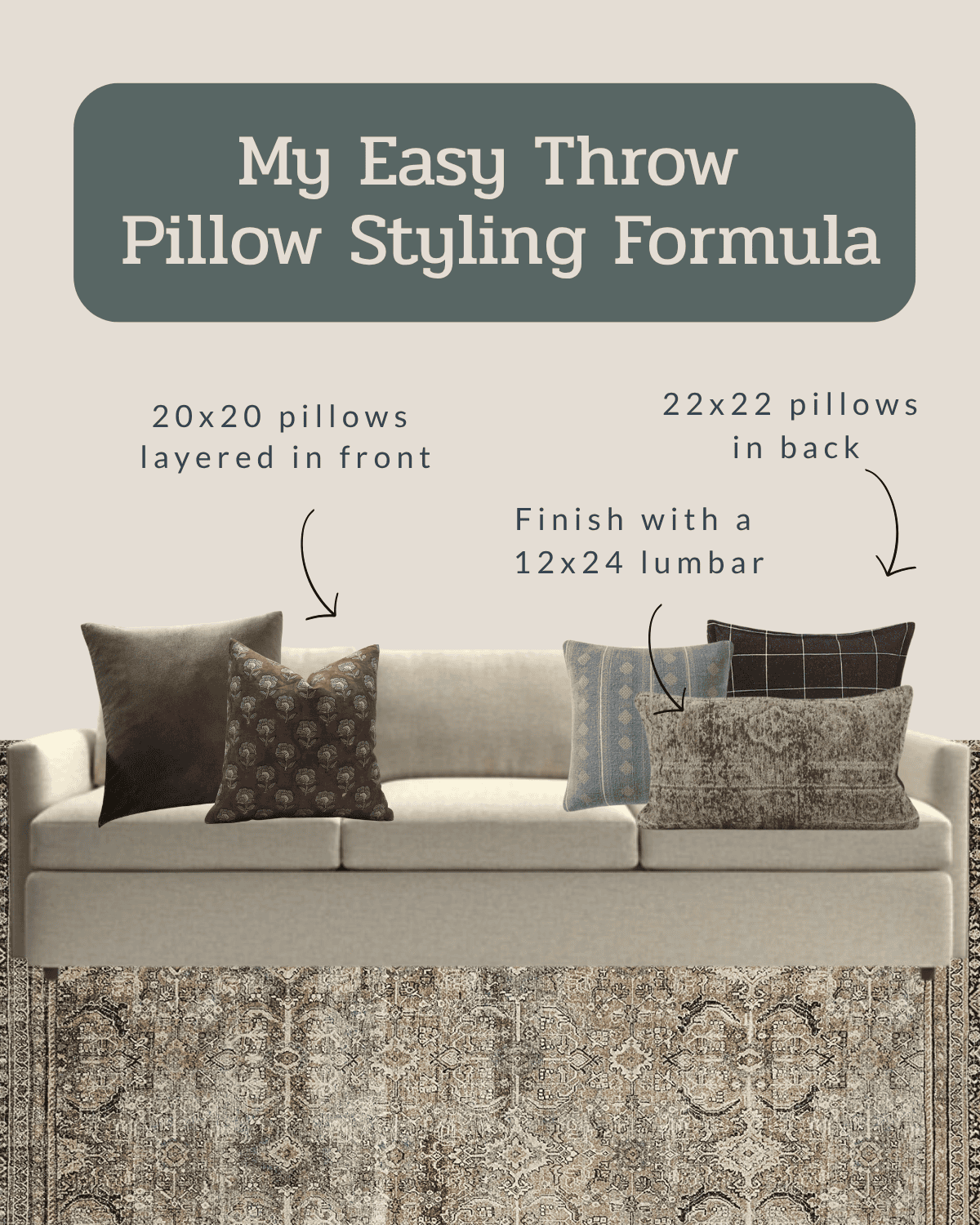 throw pillow styling formula