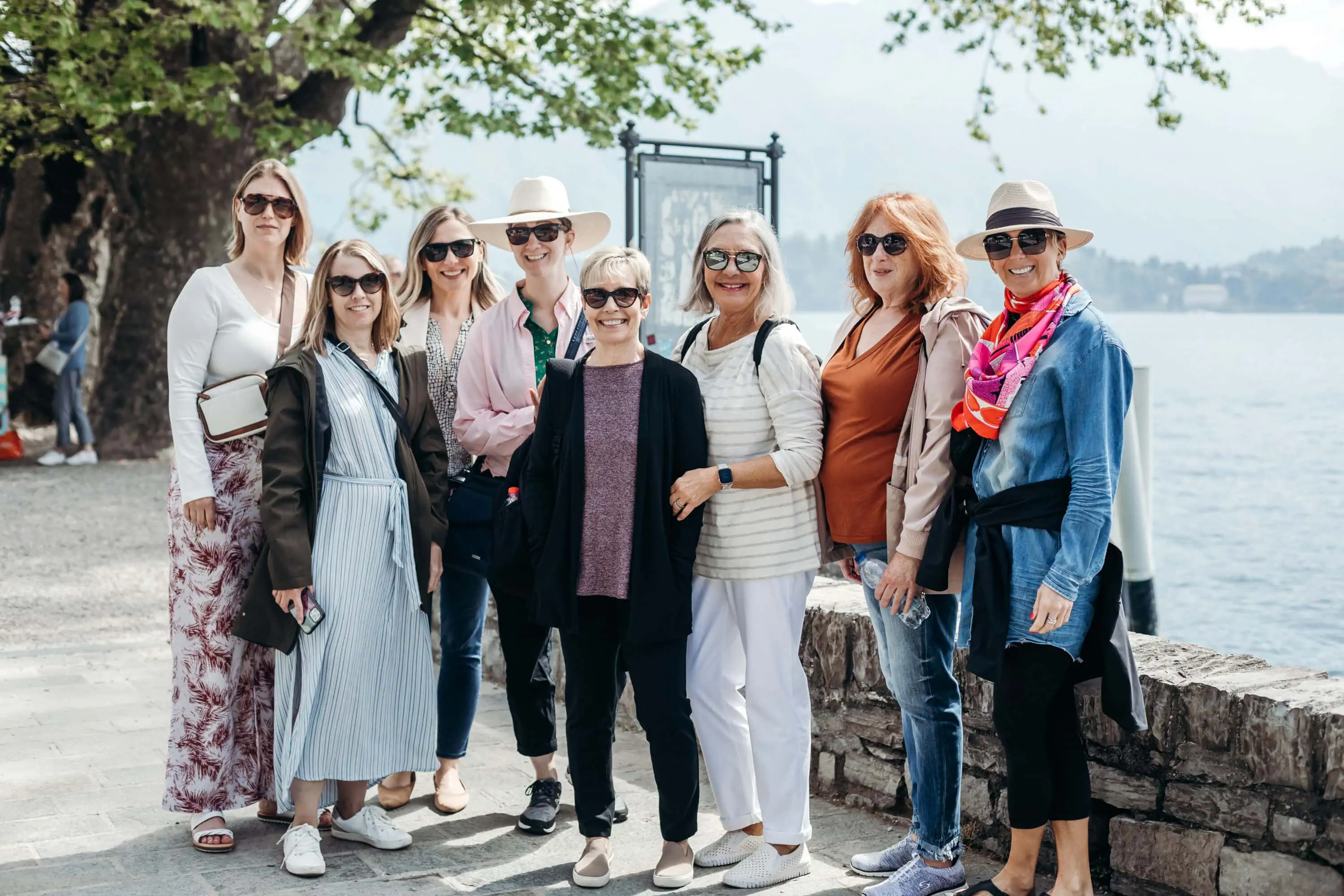 Our group visiting Lake Como