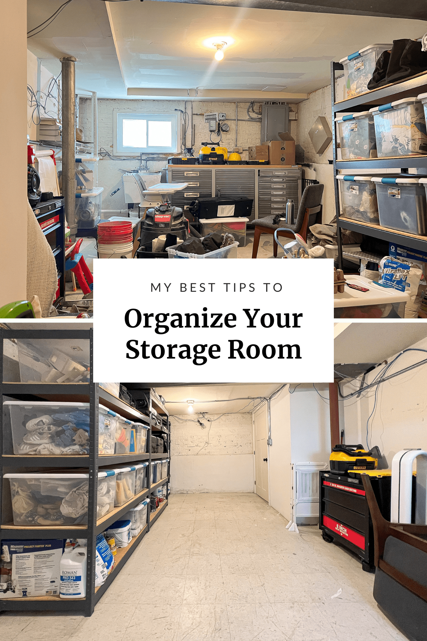 My best tips to organize your storage room