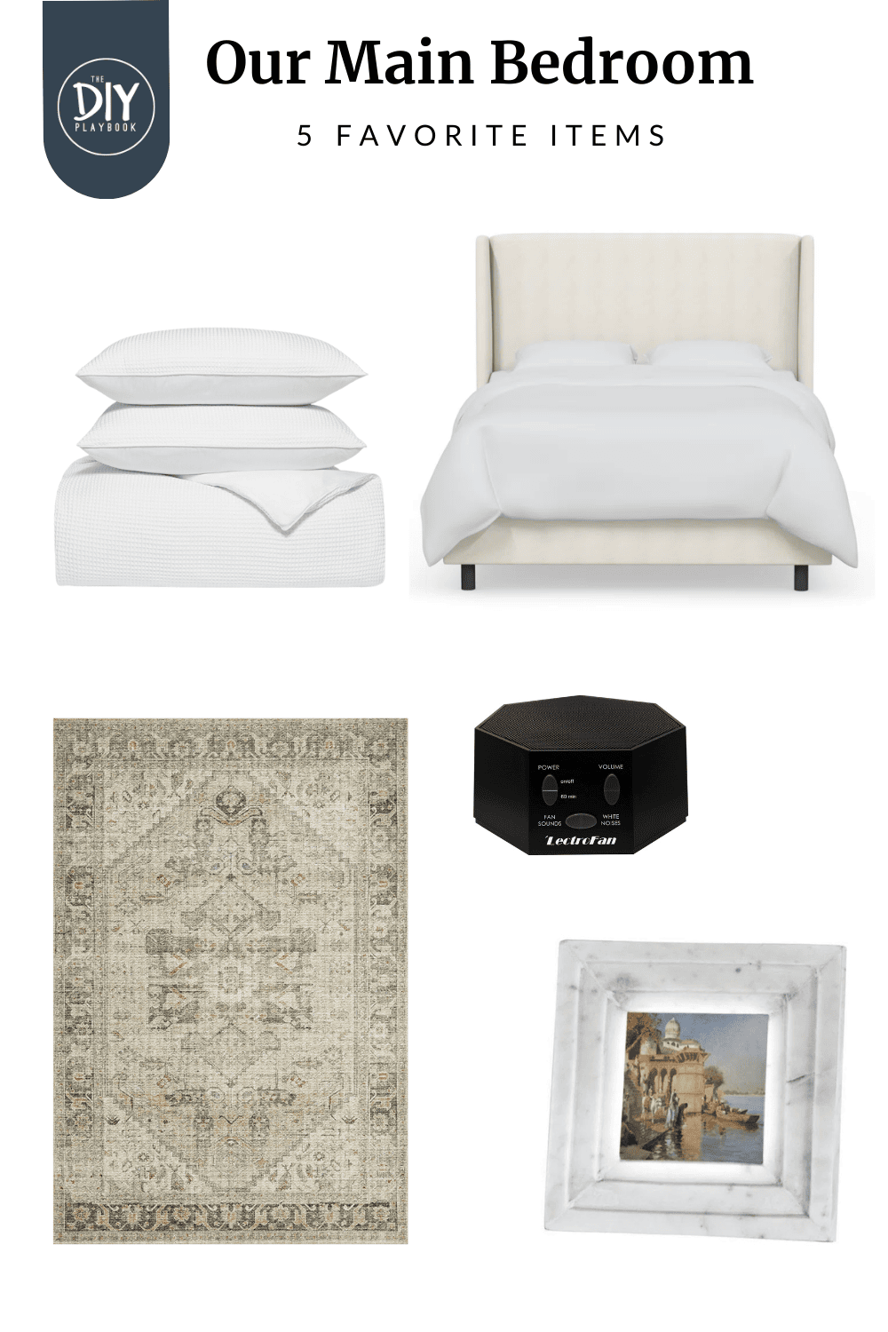 5 favorite items from our main bedroom 