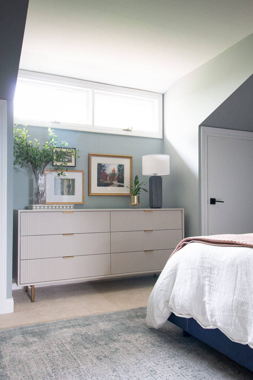 Grey and Blue Bedroom Reveal - Design Ideas To Add Color
