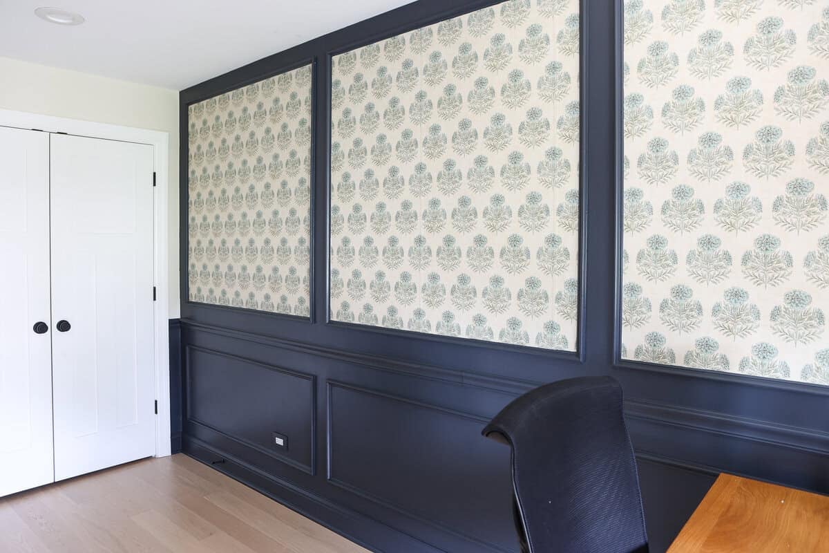 Adding wallpaper inside picture frame molding