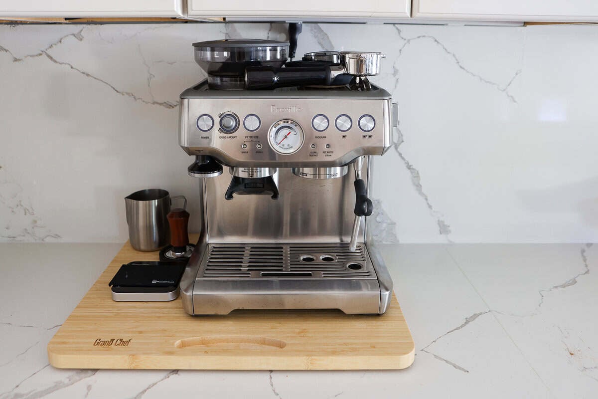 Let your machine fully warm up before grinding your espresso beans