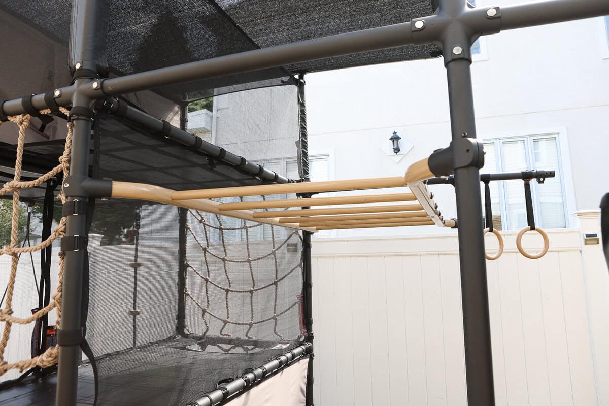 The monkey bars on the Vuly treehouse