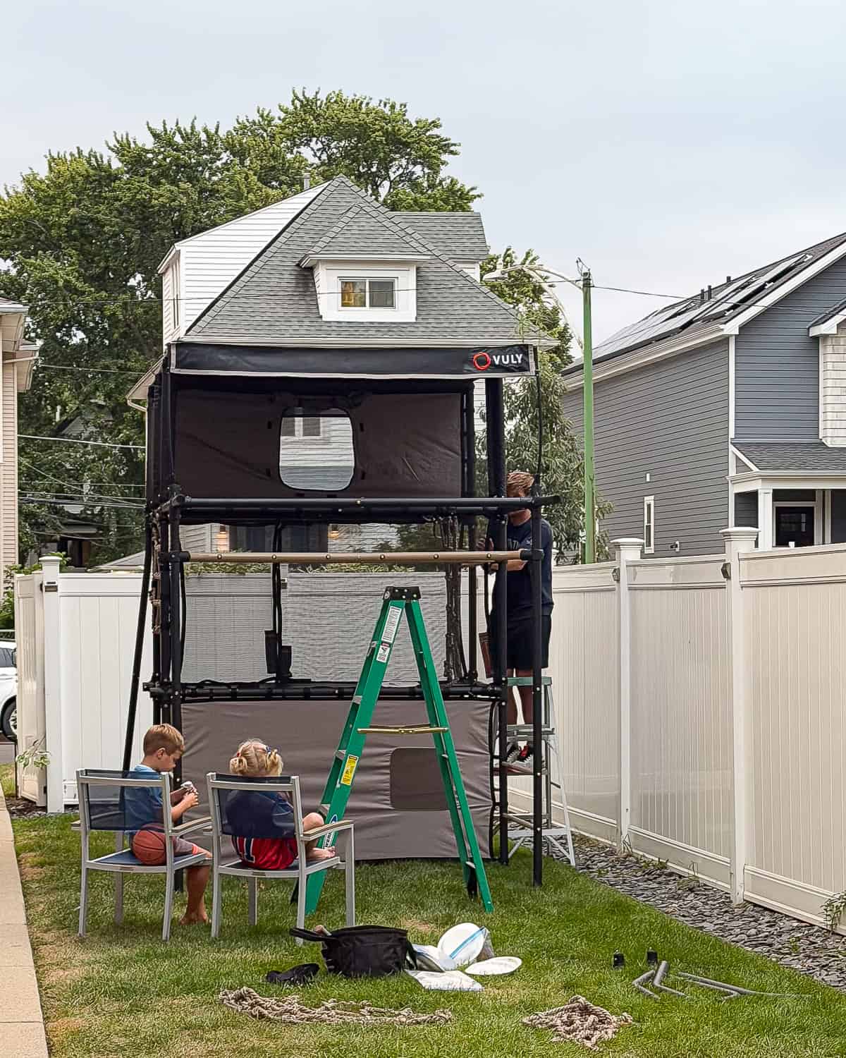 building and installing the vuly play treehouse